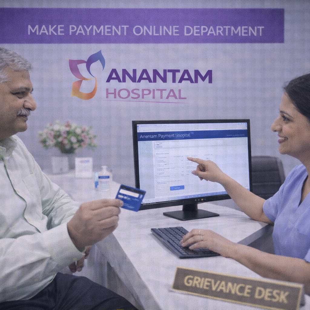 Online payment assistance and grievance support services at Anantam Hospital