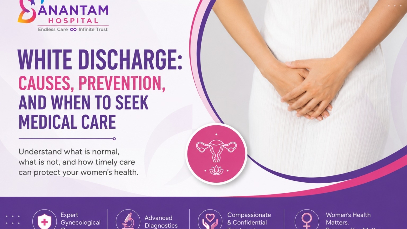 White discharge awareness by Anantam Hospital with expert gynecological care for women in Kalyan West.
