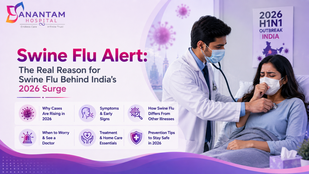 Reason for swine flu symptoms as doctor checks patient