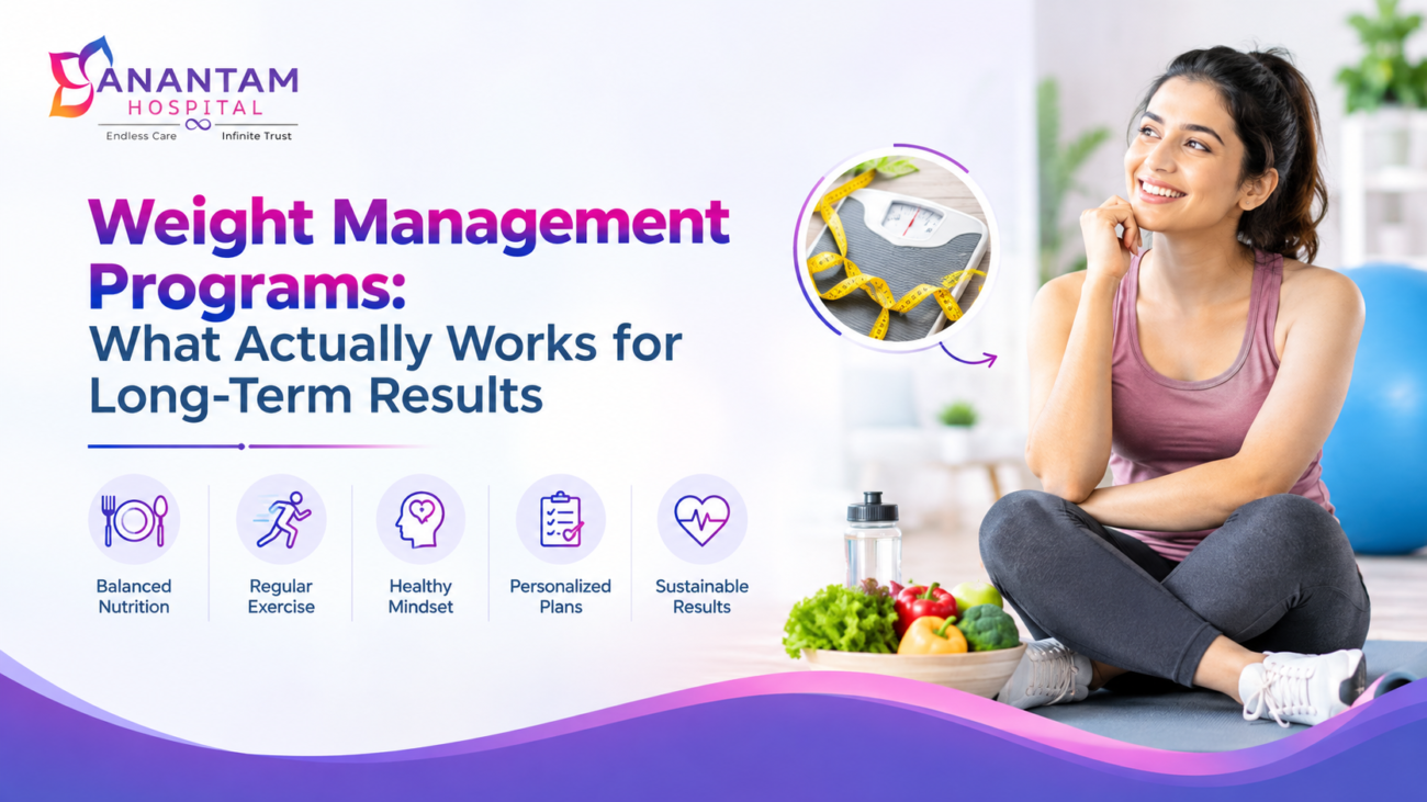 Weight management programs for sustainable long-term results at Anantam Hospital.