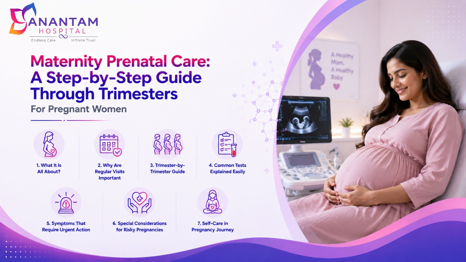 Maternity Prenatal Care of a pregnant woman during prenatal ultrasound checkup at Anantam Hospital